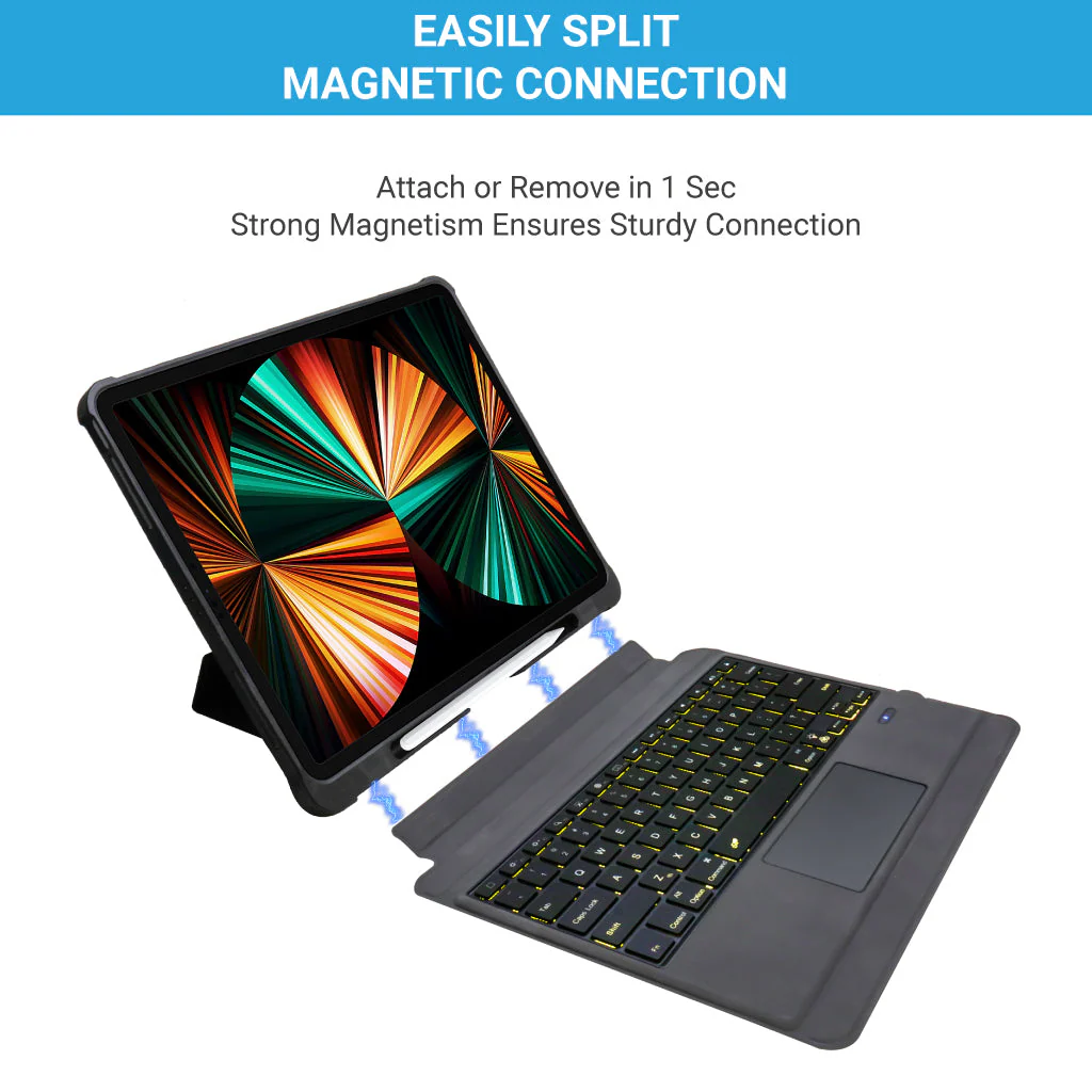 TECPHILE - T5209D Wireless Keyboard Case for iPad Pro 12.9 - Image 4