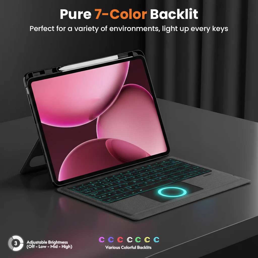 Keyboard Case for OnePlus Pad 2 Pro, Pad 3 and Oppo Pad 4 Pro 13.2” 2025 Cover - Image 2