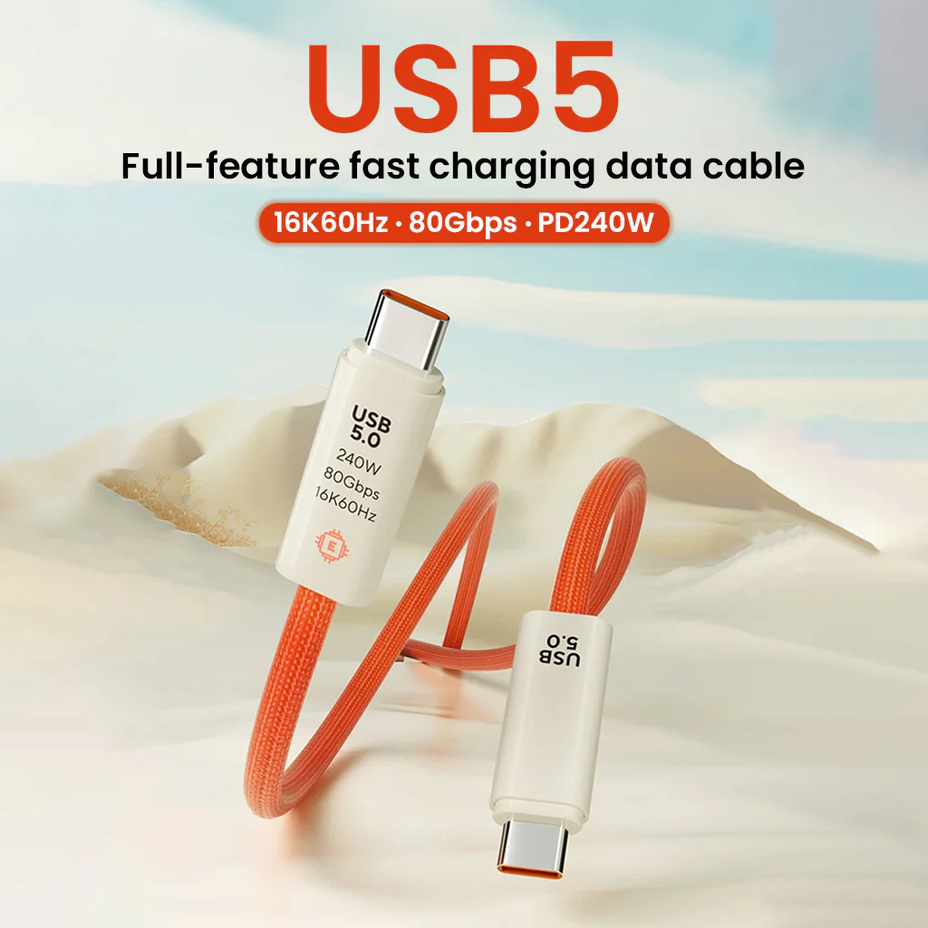 TECPHILE- TP03 240W Type-C to Type-C Fast PD Charging Cable (100CM) - Image 2