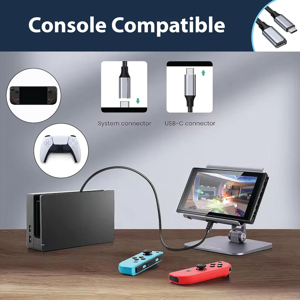 TECPHILE - USB 3.2 Type-C Male to Type-C Female PD Extension Cable - Image 6