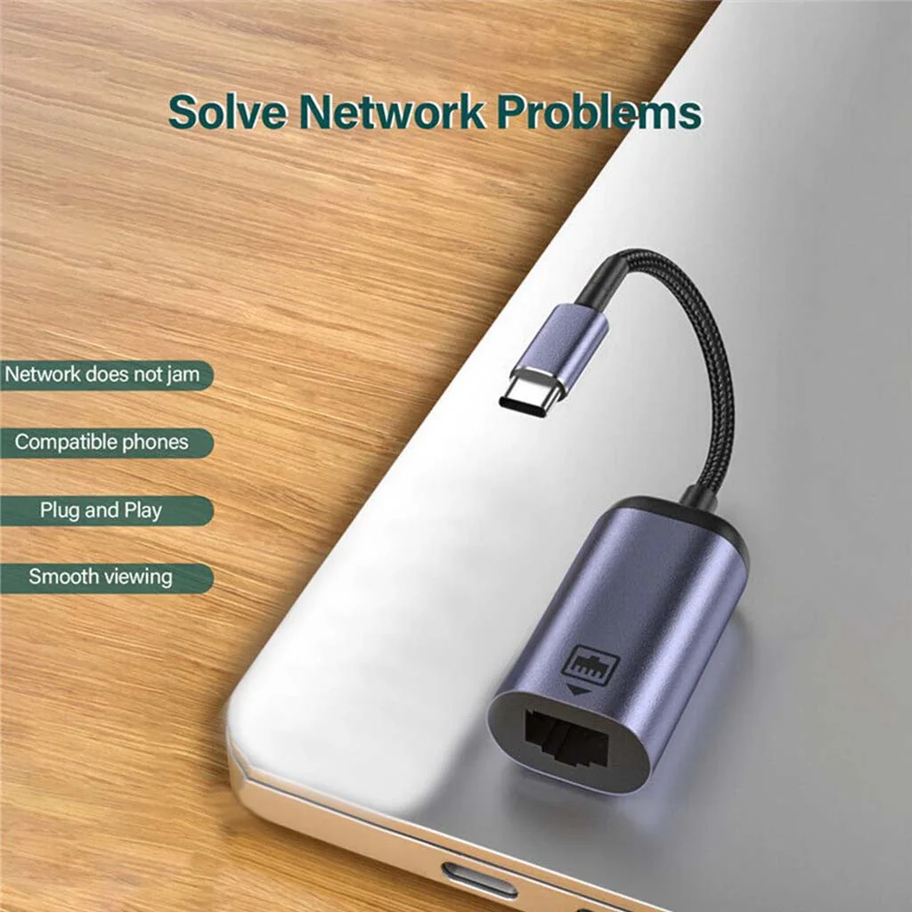 TECPHILE - Type-C to 100Mbps Ethernet Adapter (18CM) - Image 2