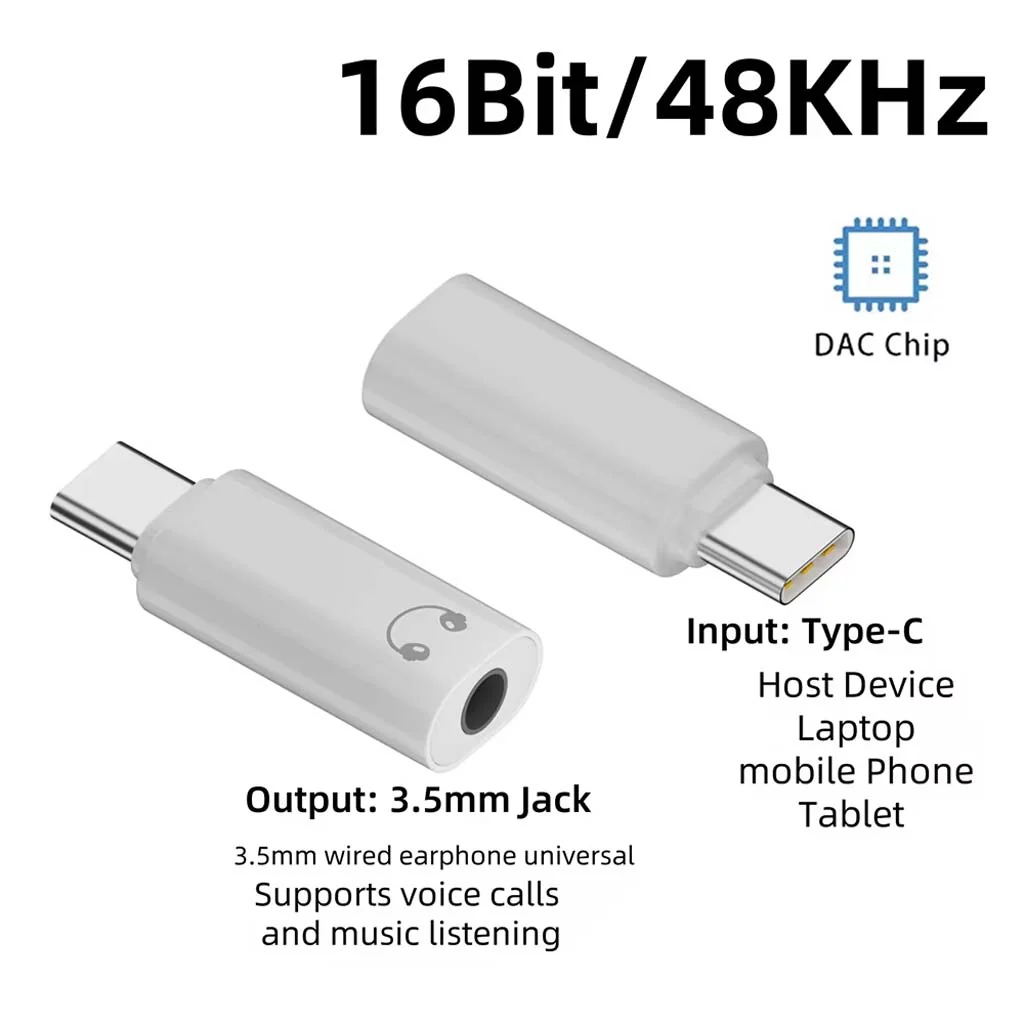 TECPHILE Type-C to 3.5mm Stereo Headphone Jack Adapter - Image 2