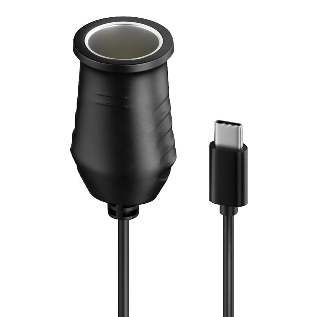 TECPHILE Type-C to Car Cigarette Lighter Socket Female Converter Adapter