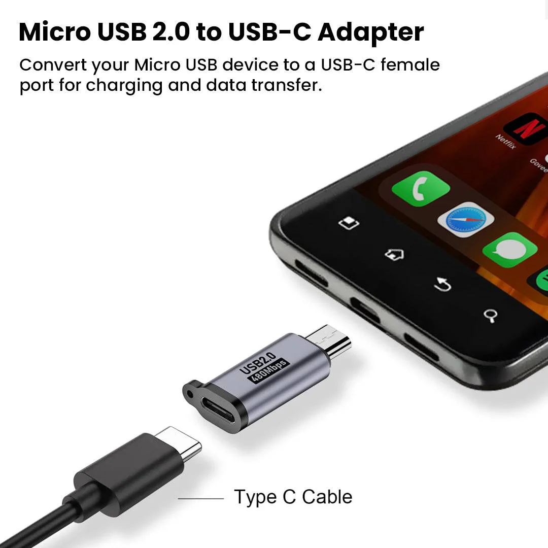 TECPHILE- Type-C USB 2.0 OTG Adapter Connector - Image 2