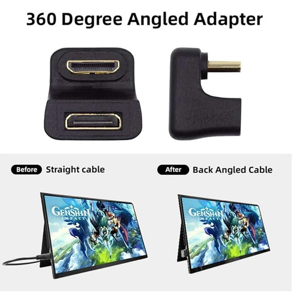 TECPHILE U Shape Mini HDMI to HDMI 8K Adapter - Image 2