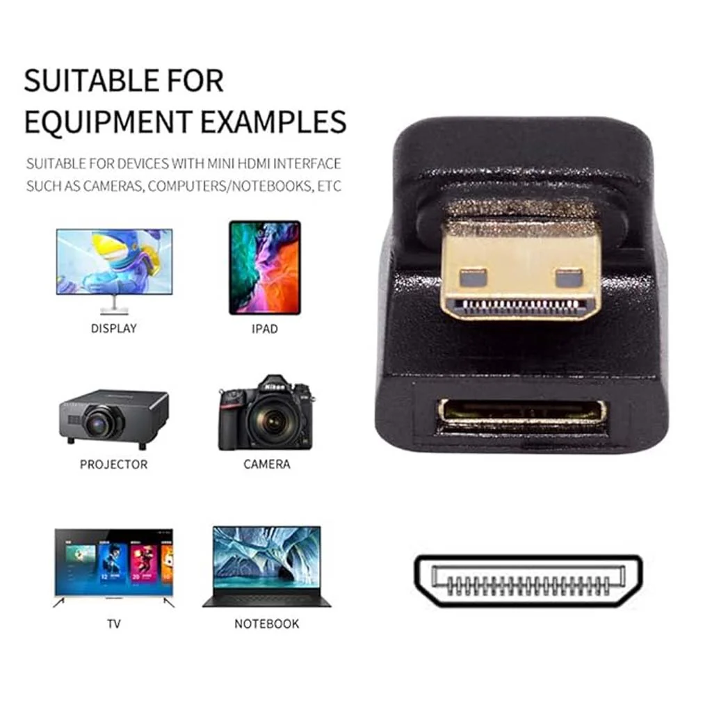 TECPHILE U Shape Mini HDMI to HDMI 8K Adapter - Image 3