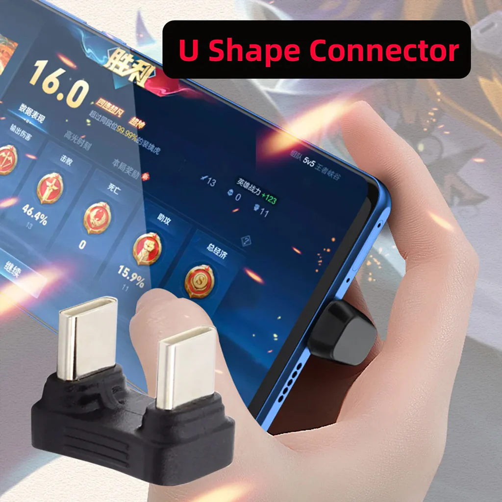 TECPHILE U Shaped Type C To USB C Male PD Adapter - Image 6