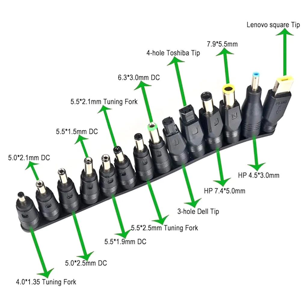 TECPHILE- Universal 34 PCs Laptop DC Adapter Set With 65W Cable (150CM) - Image 3