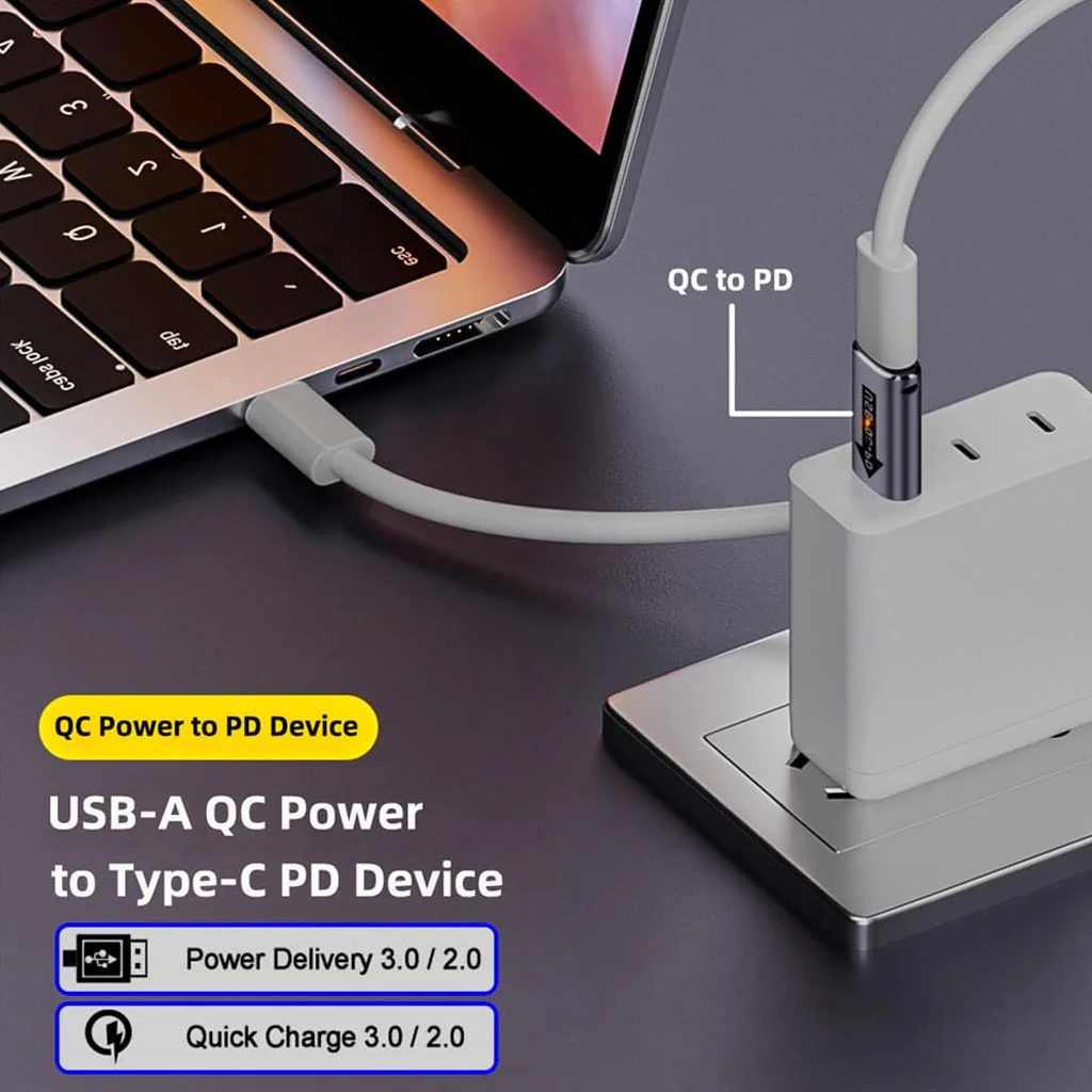 TECPHILE- USB 3.1 QC to Type-C PD Fast Charging Adapter - Image 3