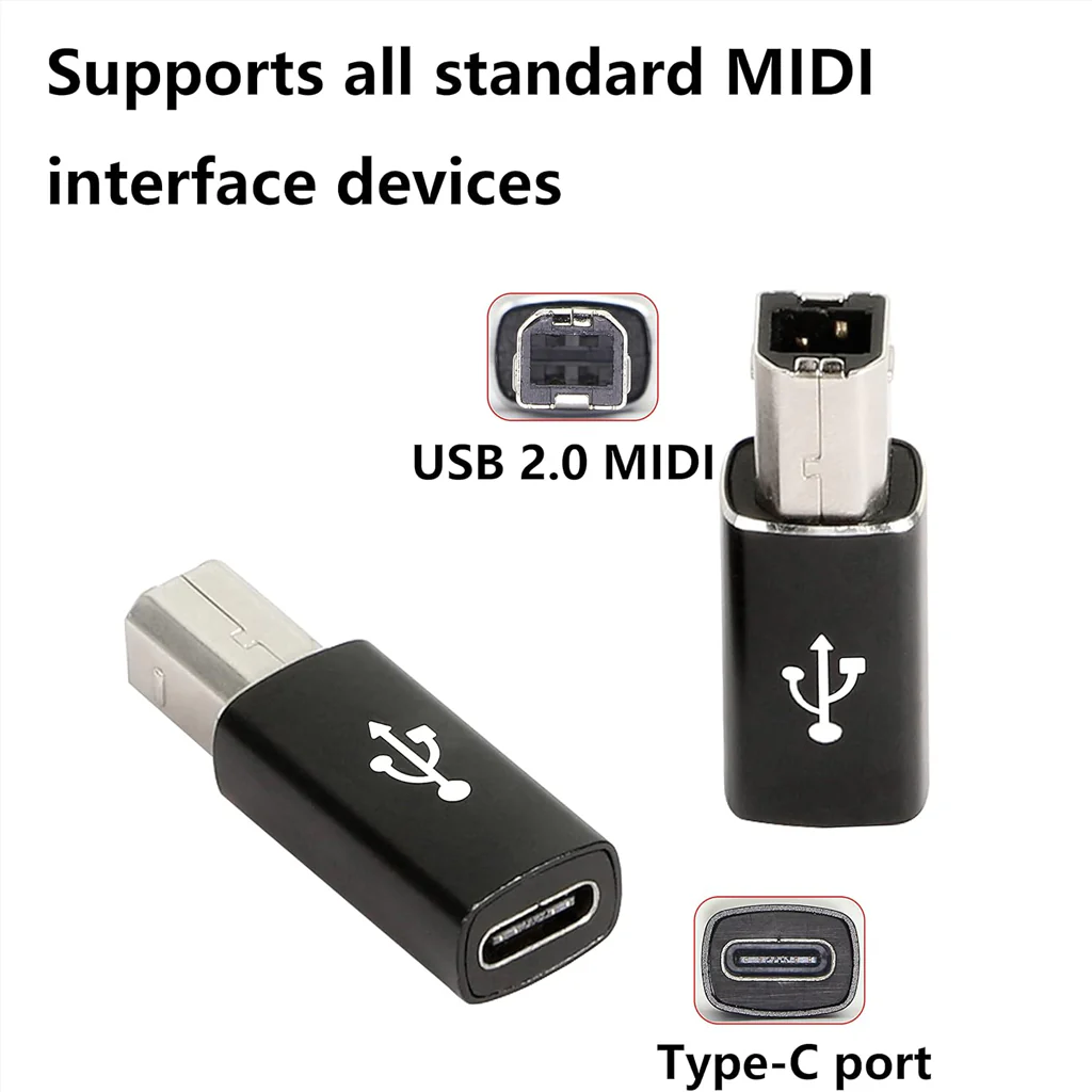 TECPHILE USB B to USB C Printer Square Port Adapter - Image 2
