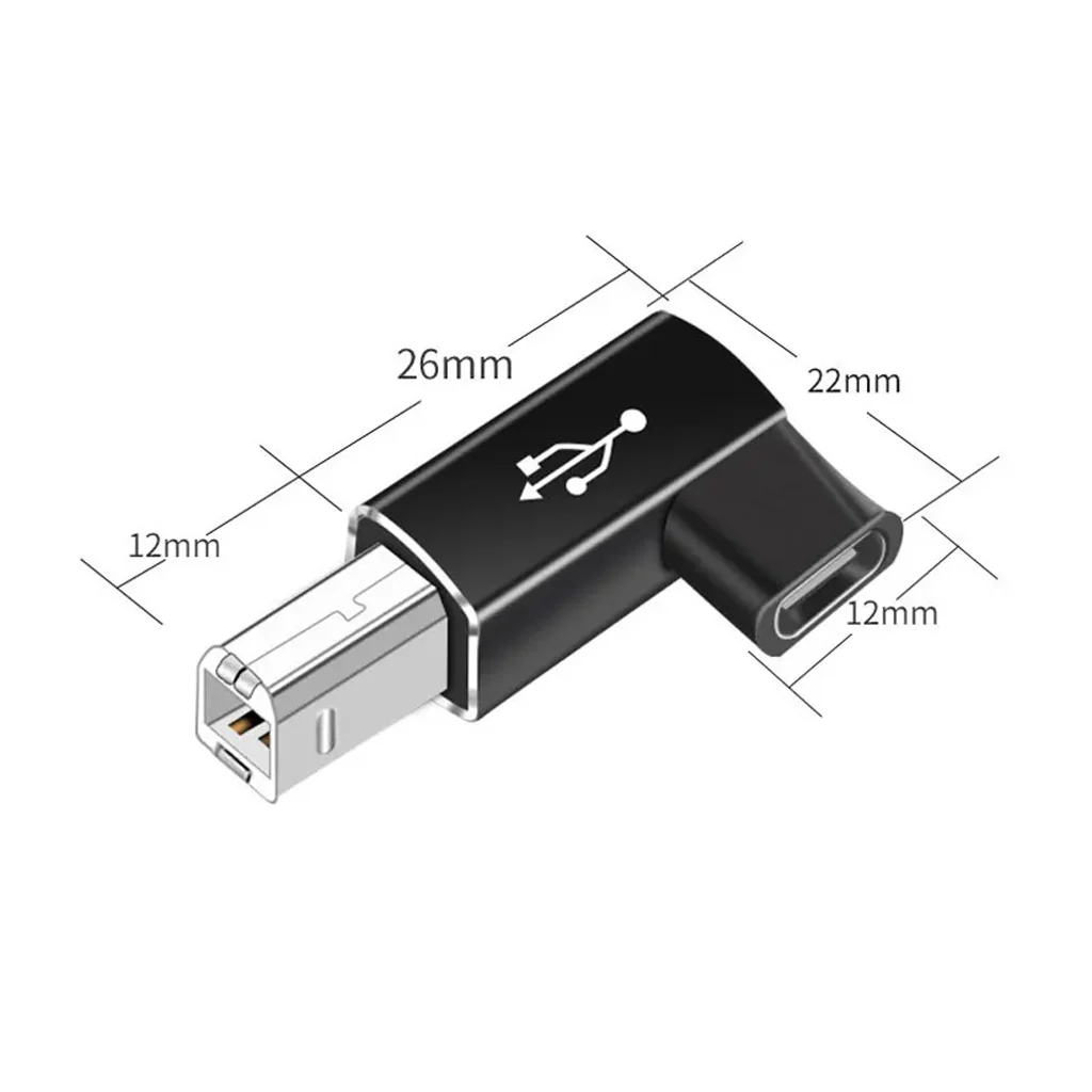 TECPHILE USB B to USB C Printer Square Port Adapter - Image 7
