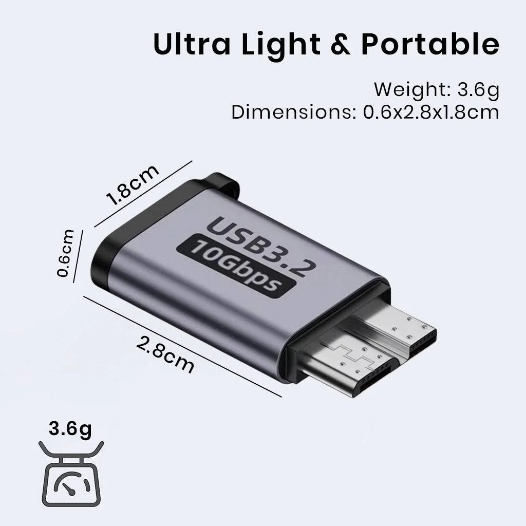 TECPHILE- USB 3.2 to Micro B OTG Adapter Converter - Image 6