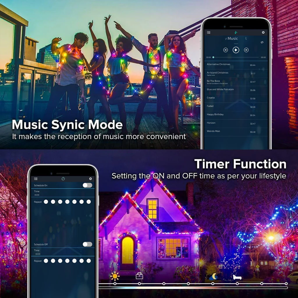 TECPHILE - USB Powered Smart Fairy Rice Lights with App & Remote Control - Image 5