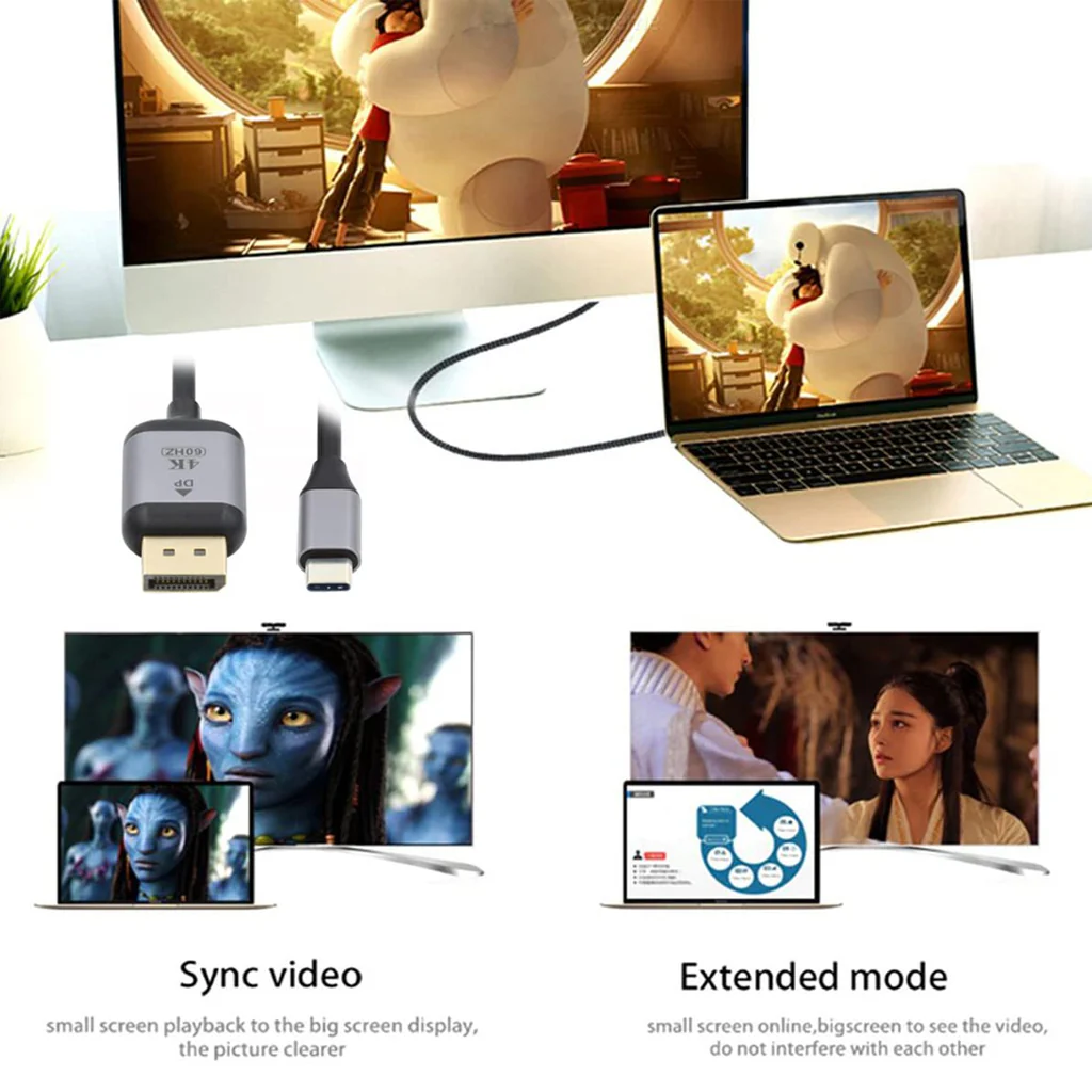 TECPHILE USB Type C to Mini Display Port Cable - Image 24