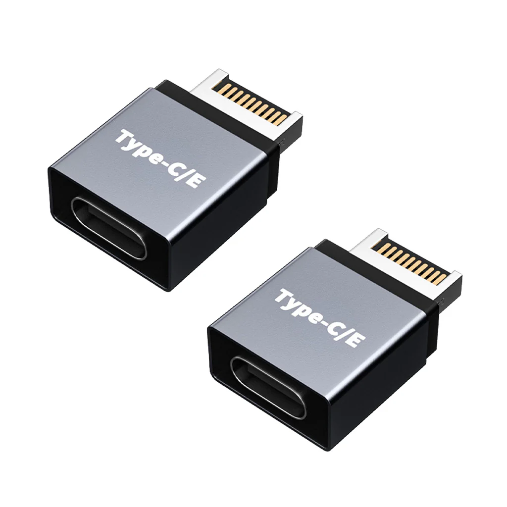 TECPHILE- USB Type-E Male to USB-C Female Front Panel Adapter - Image 2