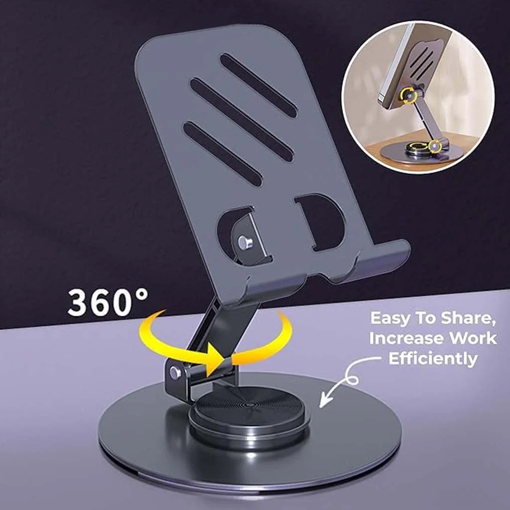TECPHILE - Velo Foldable Phone Stand with 360° Rotational Base - Image 3