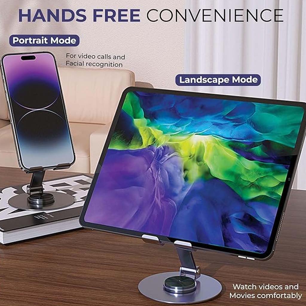 TECPHILE - Velo Foldable Phone Stand with 360° Rotational Base - Image 6