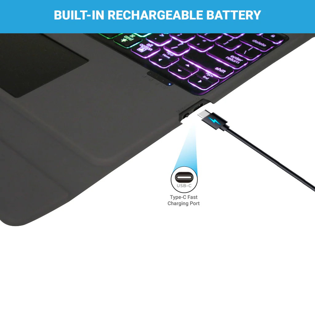 TECPHILE - W129TS Wireless Keyboard Case for iPad Pro 12.9 - Image 5