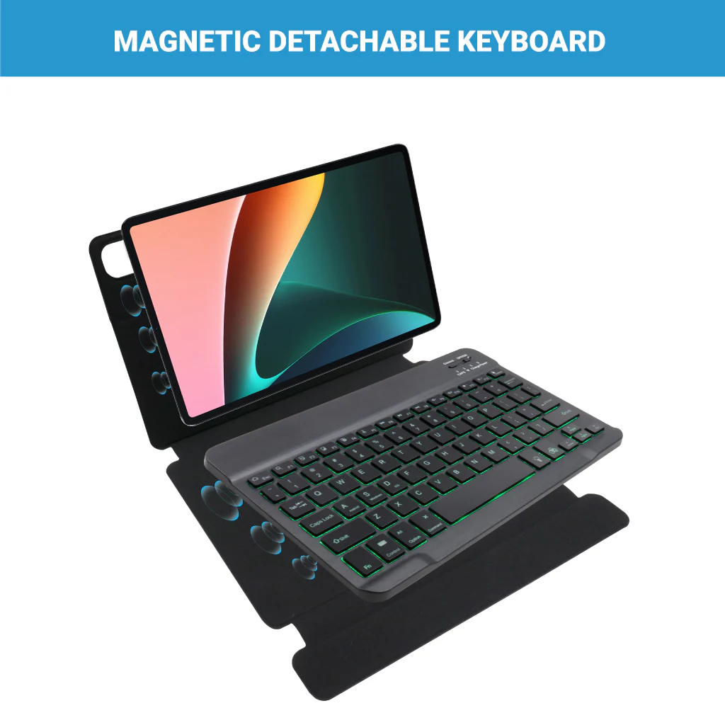 TECPHILE - Wireless Keyboard Case for Xiaomi Pad 5/5 Pro - Image 9