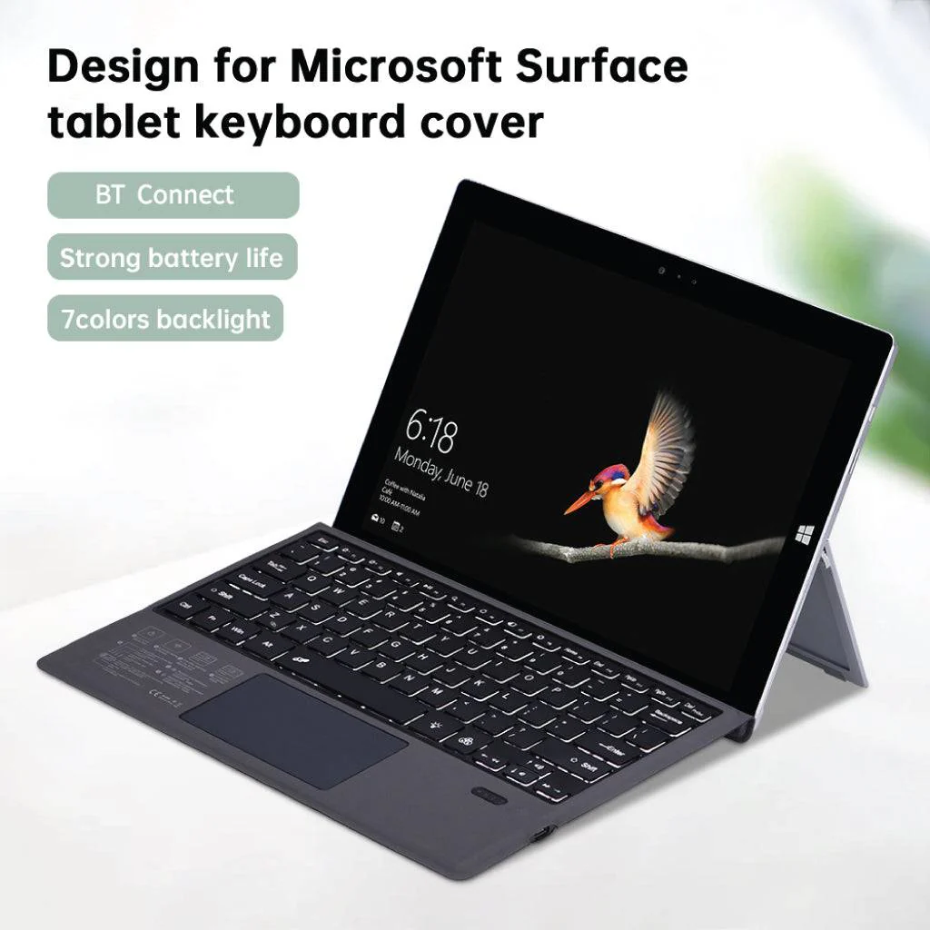 TECPHILE - Wireless Keyboard for Microsoft Surface Pro 3/4/5/6/7 - Image 2