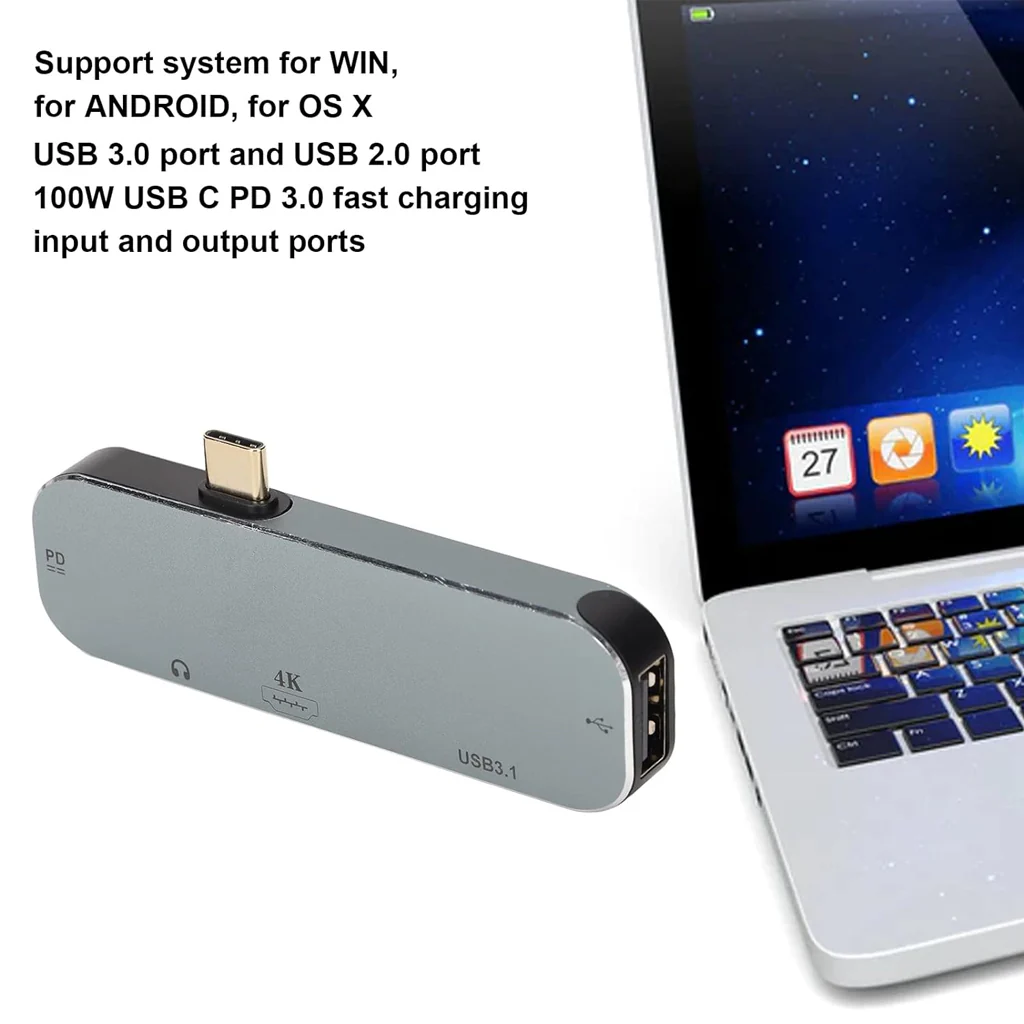 TECPHILE X5 USB C HUB Multiport Adapter PD 100W - Image 6