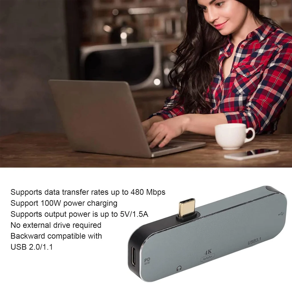 TECPHILE X5 USB C HUB Multiport Adapter PD 100W - Image 7