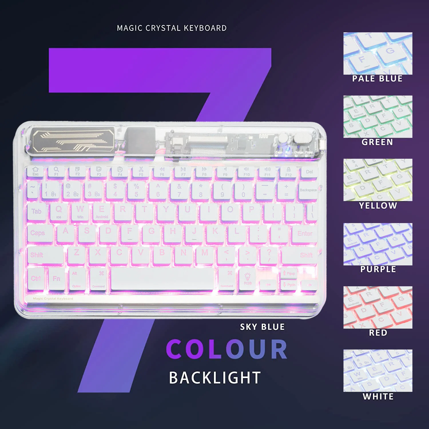 TECPHILE - XK030D Wireless Keyboard with Backlit - Image 10