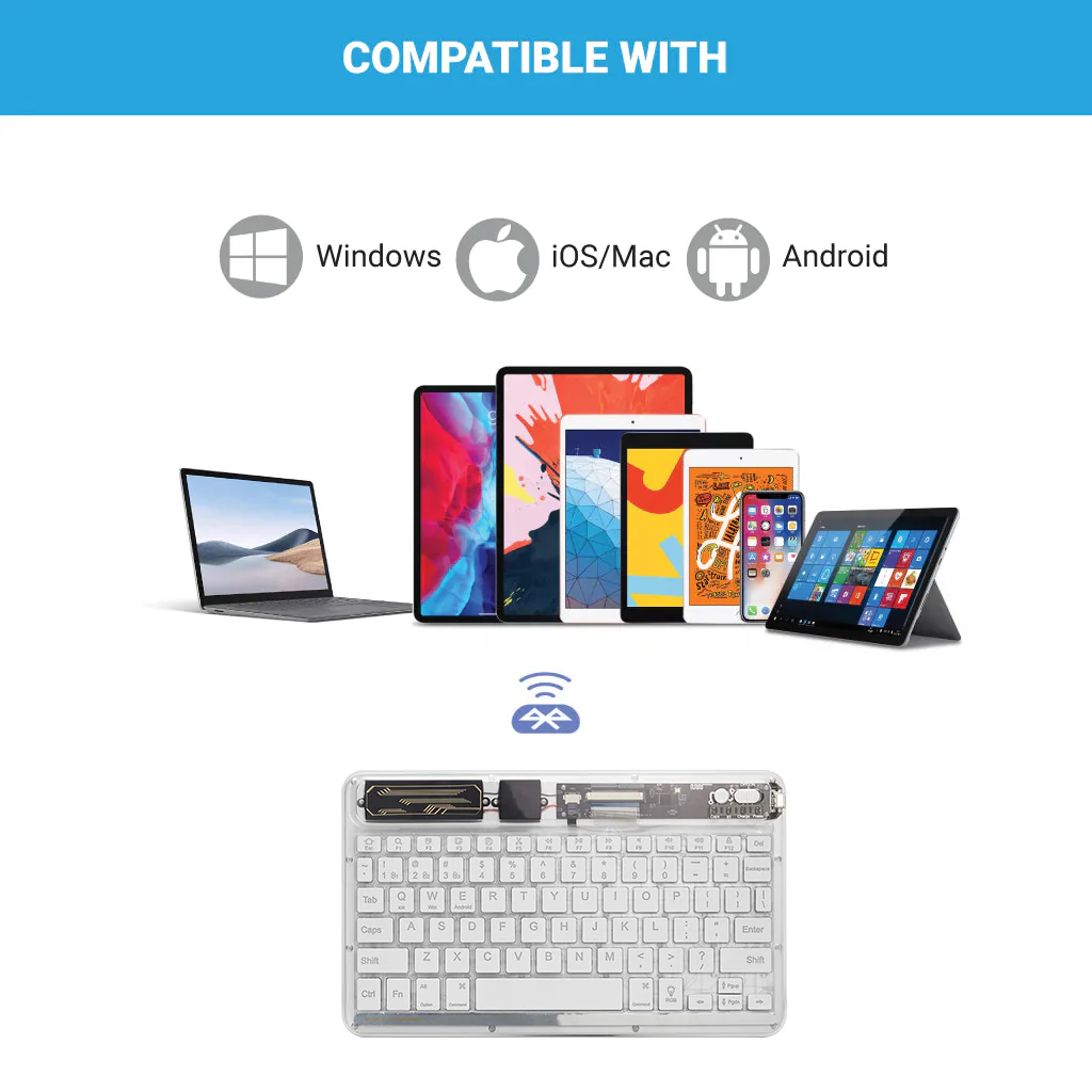 TECPHILE - XK030D Wireless Keyboard with Backlit - Image 11
