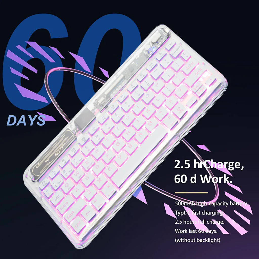 TECPHILE - XK030D Wireless Keyboard with Backlit - Image 12