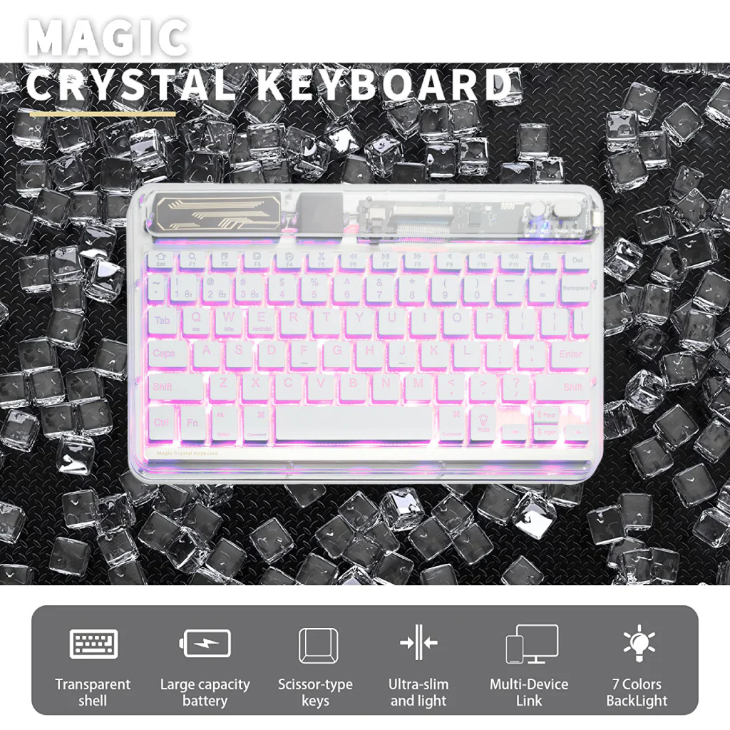 TECPHILE - XK030D Wireless Keyboard with Backlit - Image 13