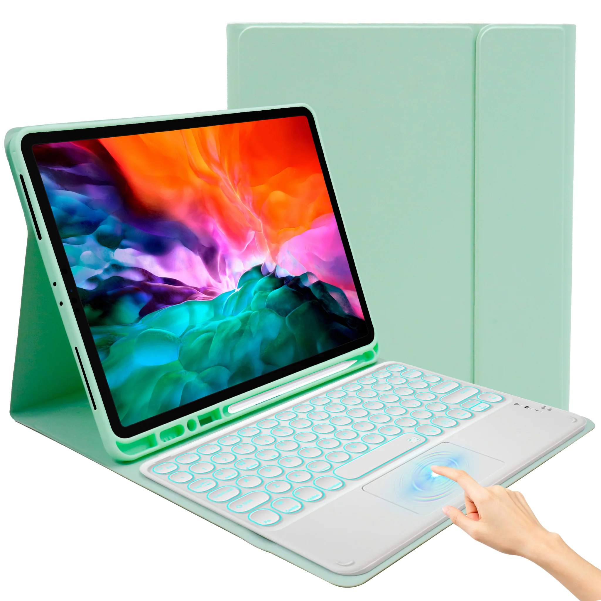 TECPHILE - YM131T Wireless Keyboard Case for iPad Pro 12.9 - Image 9