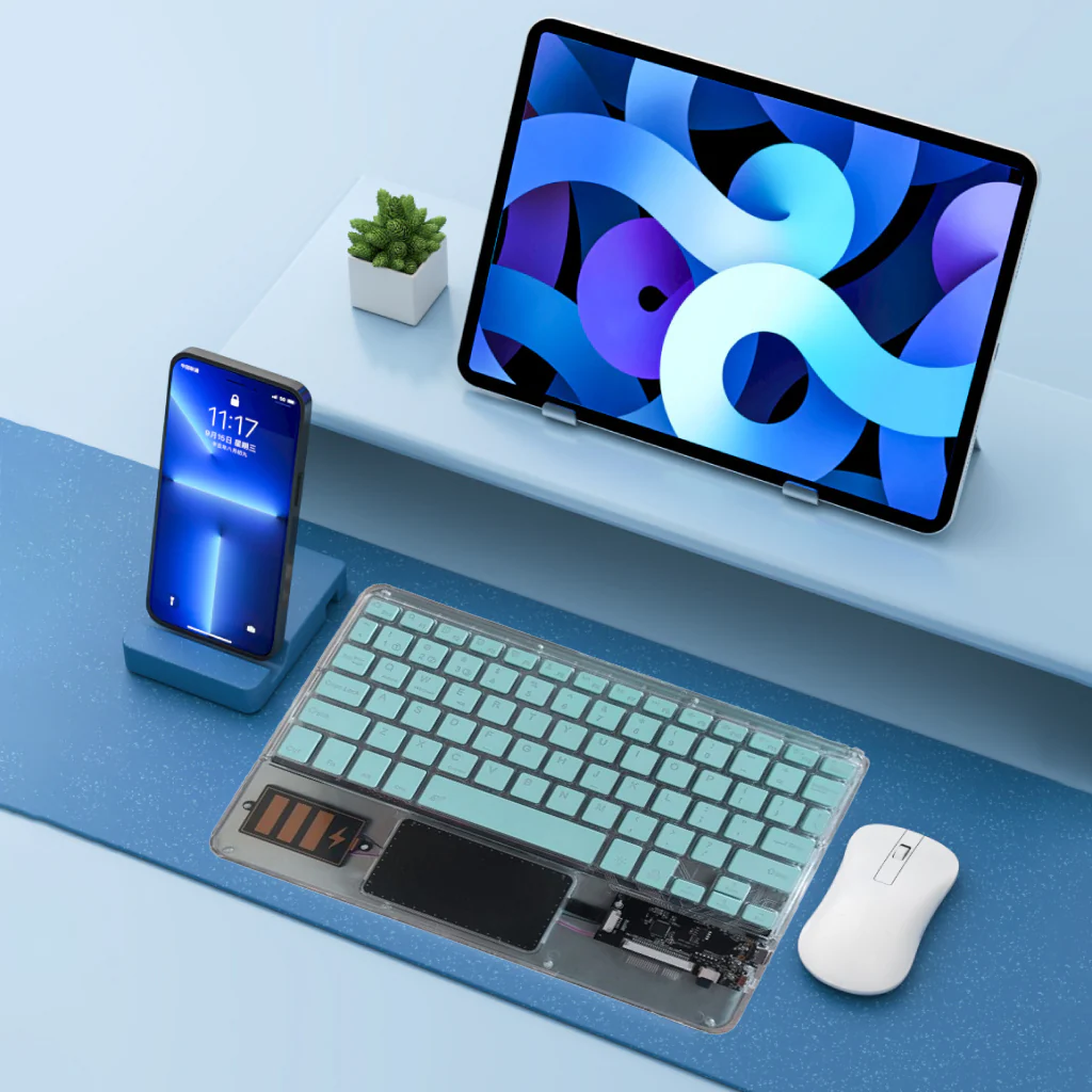 TECPHILE - Z33 Transparent Wireless Keyboard with Touchpad - Image 12