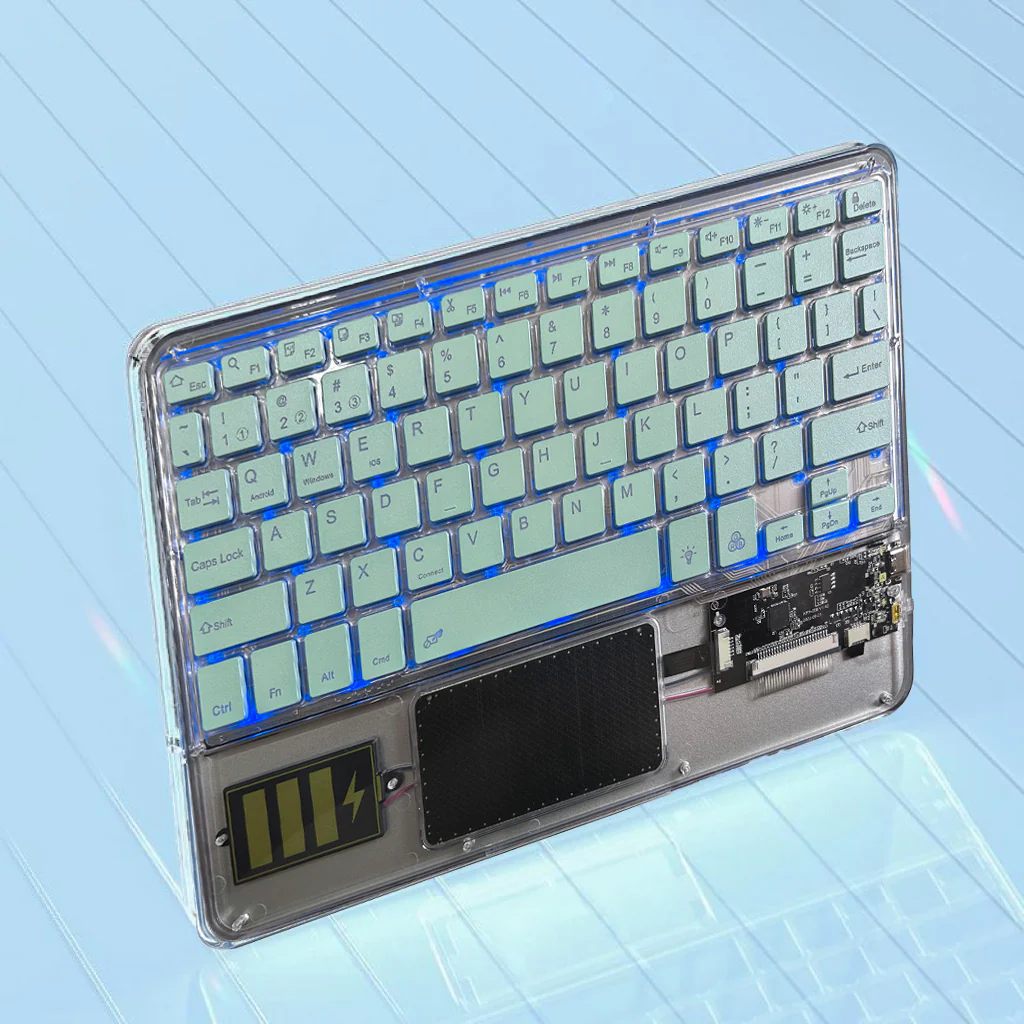 TECPHILE - Z33 Transparent Wireless Keyboard with Touchpad - Image 13