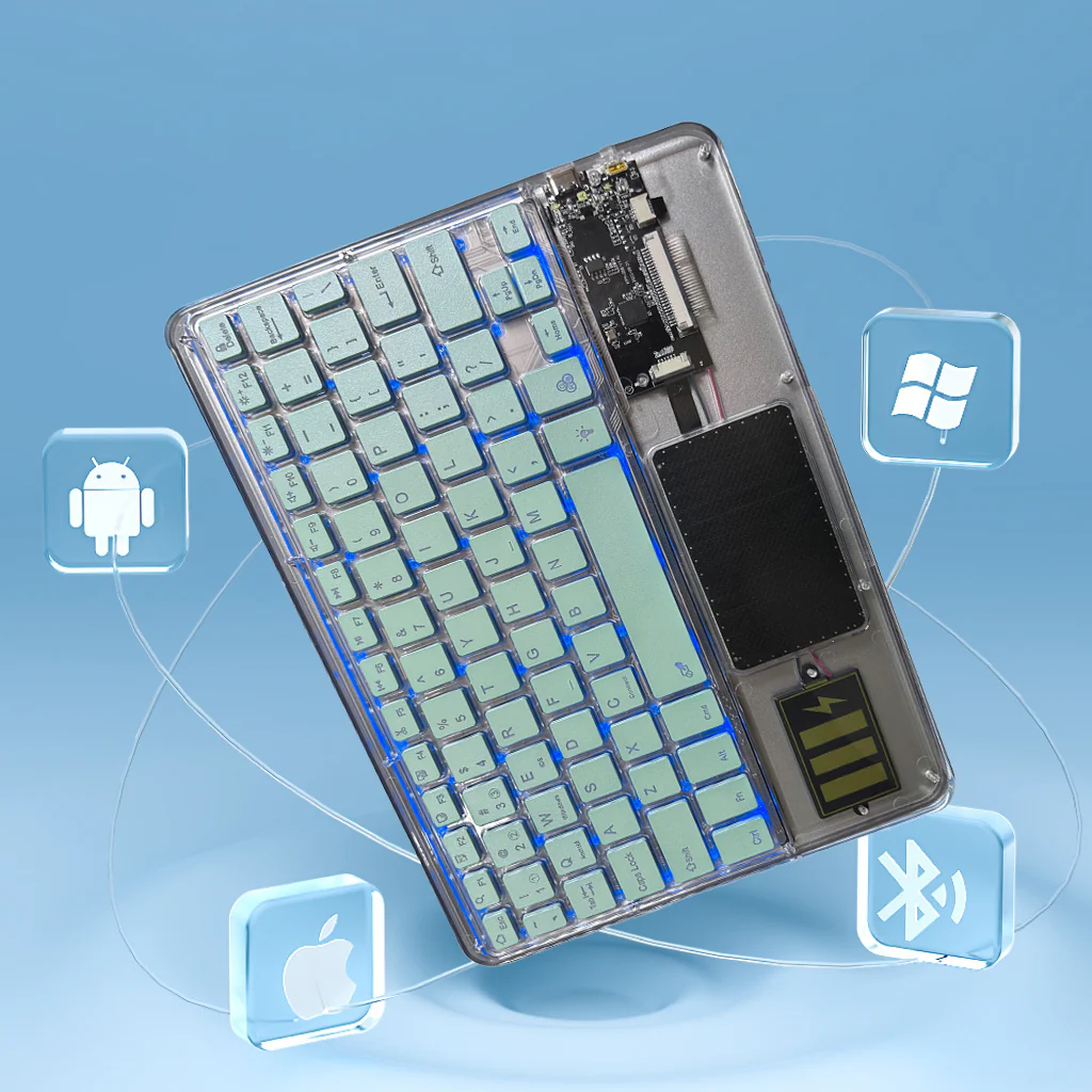 TECPHILE - Z33 Transparent Wireless Keyboard with Touchpad - Image 14