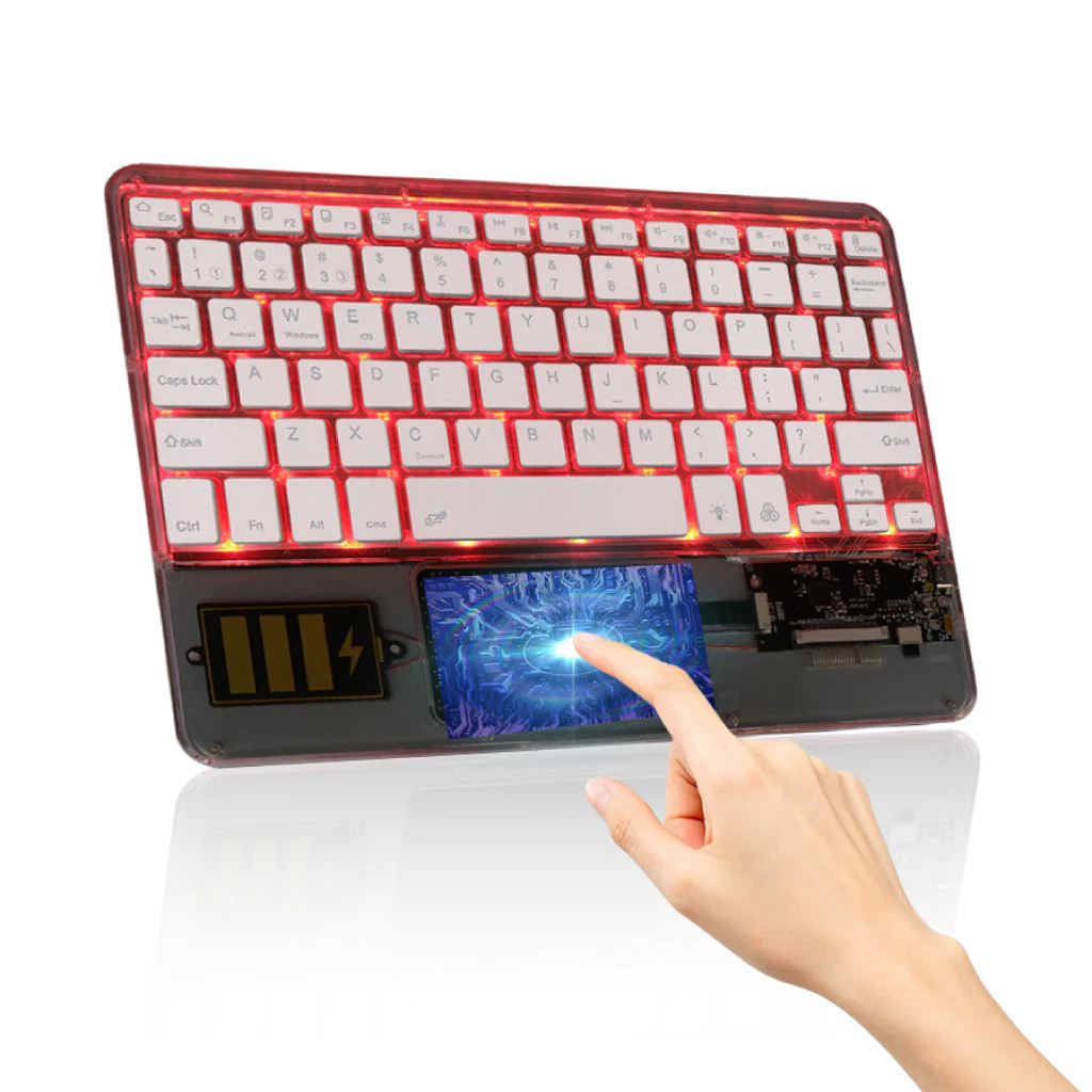 TECPHILE - Z33 Transparent Wireless Keyboard with Touchpad - Image 19