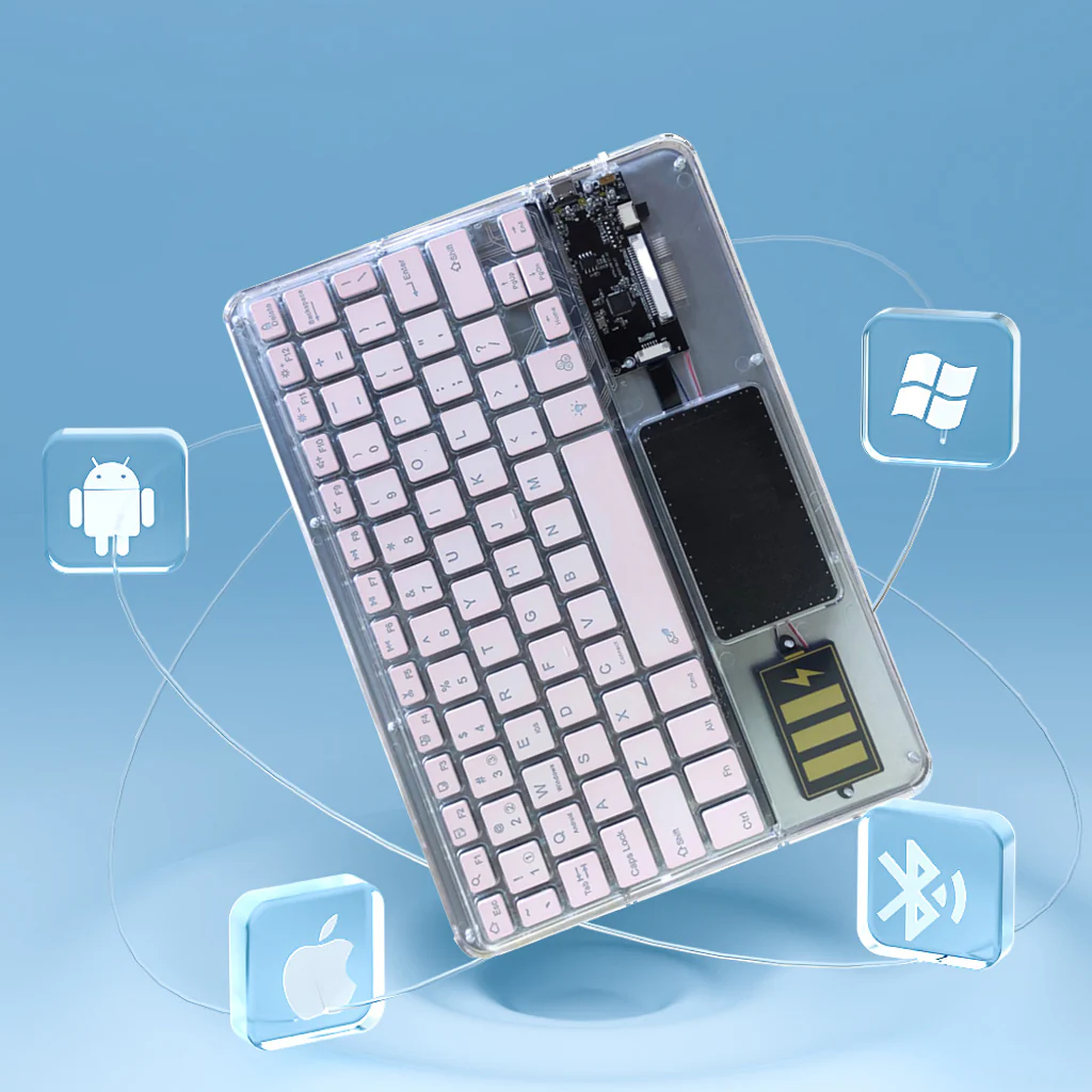 TECPHILE - Z33 Transparent Wireless Keyboard with Touchpad - Image 21