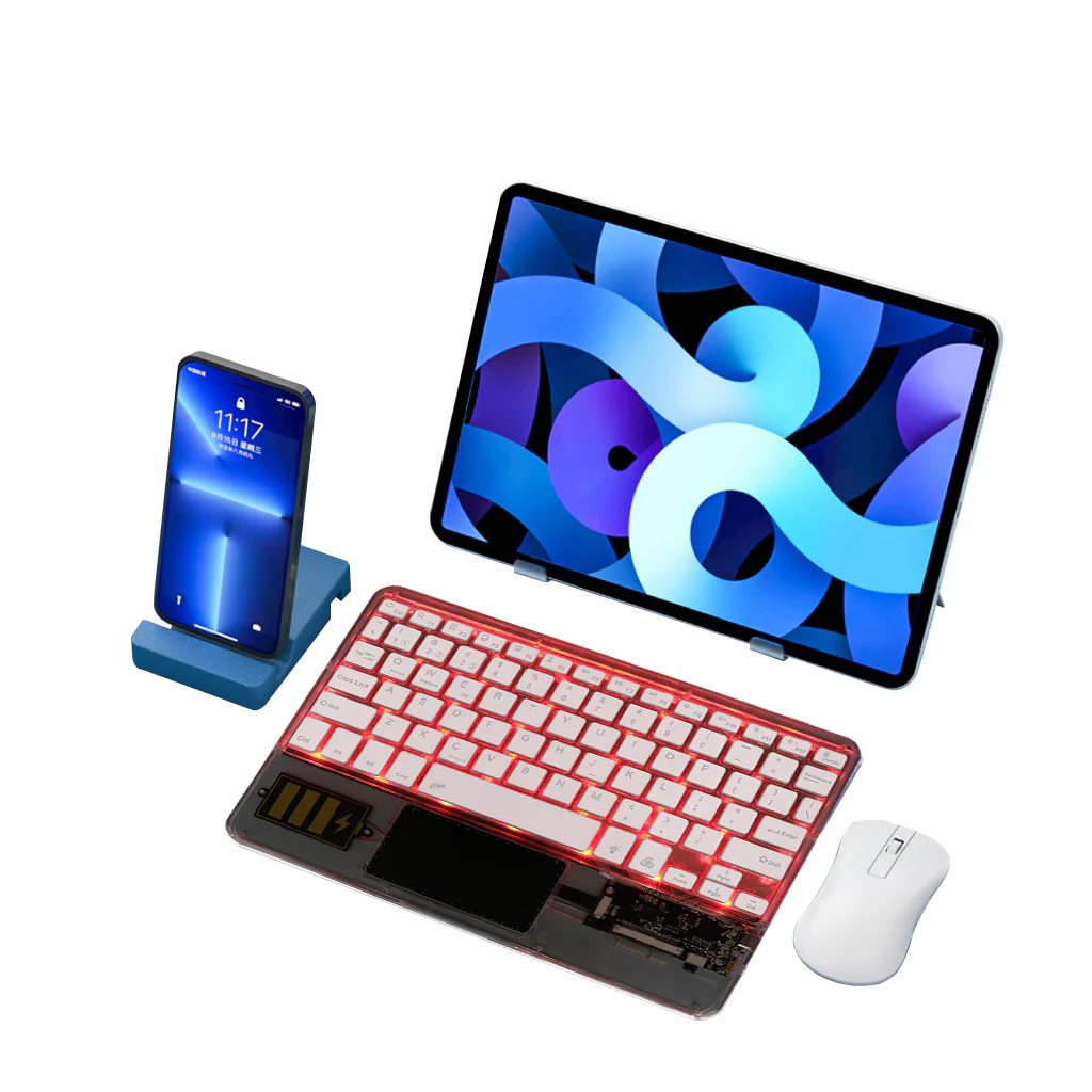 TECPHILE - Z33 Transparent Wireless Keyboard with Touchpad - Image 25