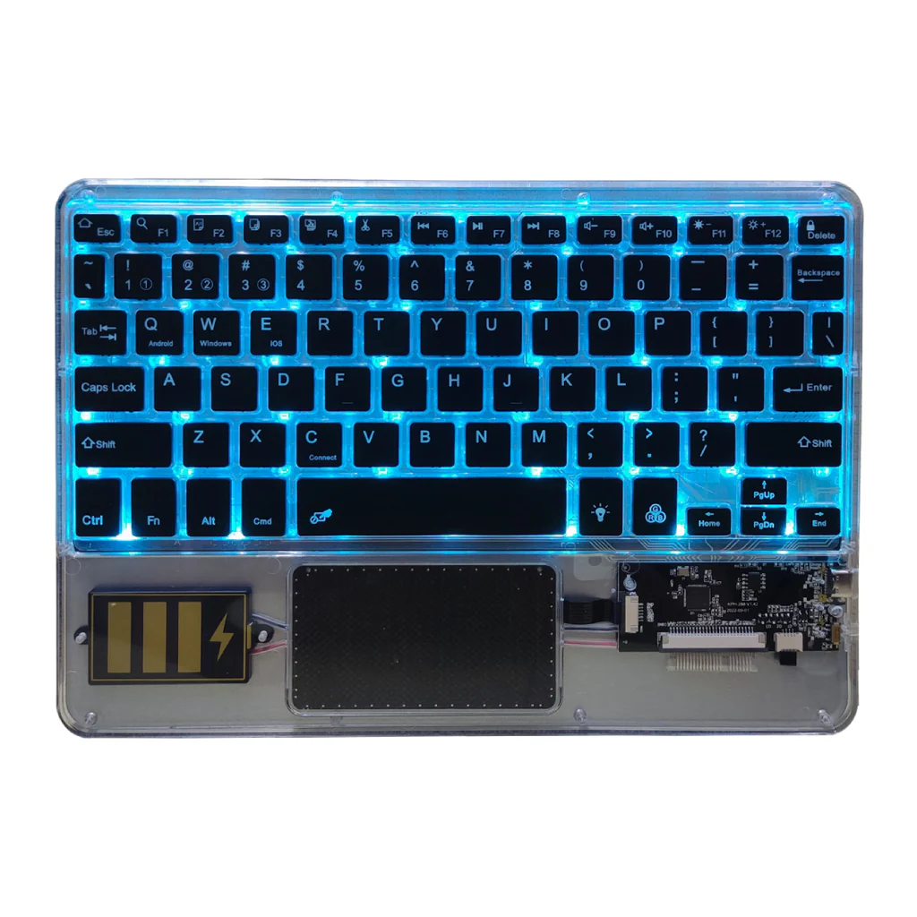 TECPHILE - Z33 Transparent Wireless Keyboard with Touchpad - Image 31