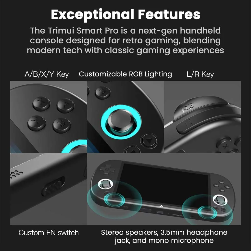 TRIMUI Smart Pro 5 inch Handheld Game Console with Preinstalled Emulator - Image 8