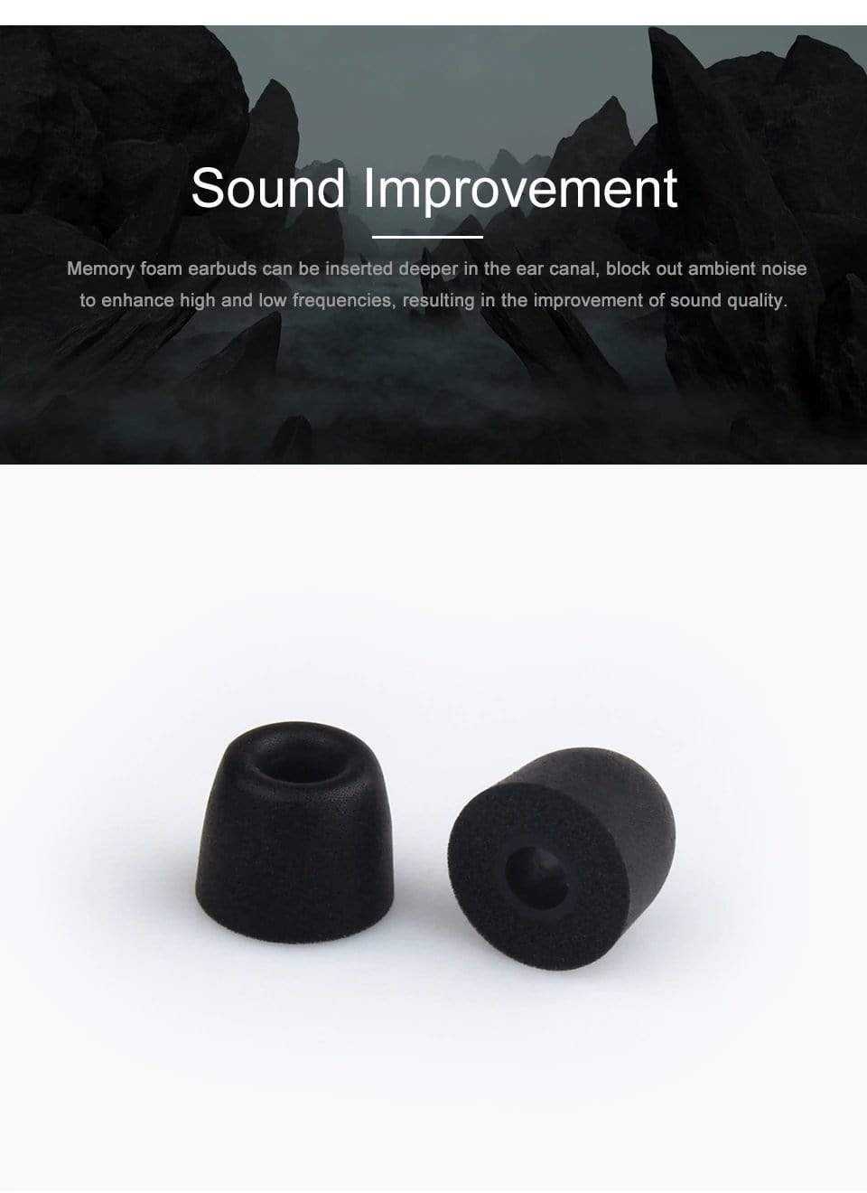 TRN - 3 Pair Memory Foam Eartips - Image 5