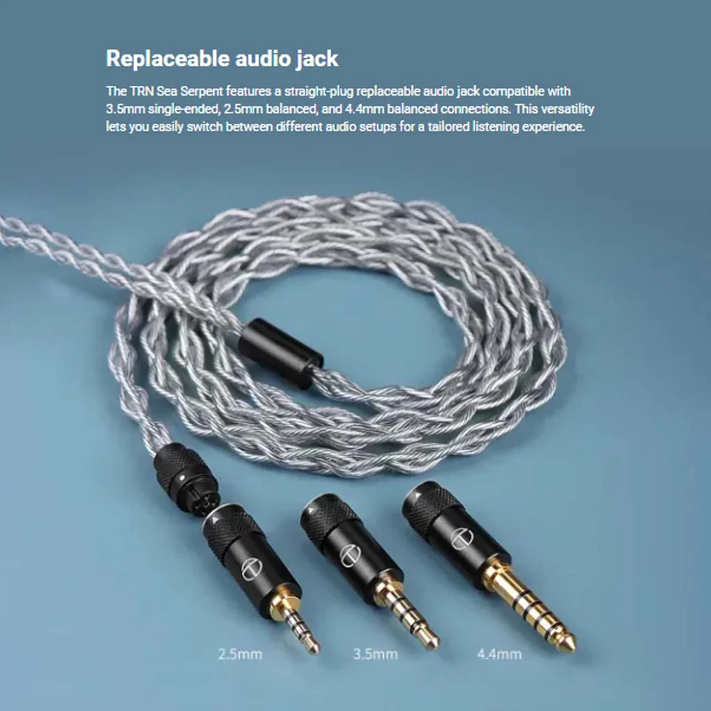 TRN Sea Serpent 4 Core Copper & Silver Mixed Modular Upgrade Cable - Image 5