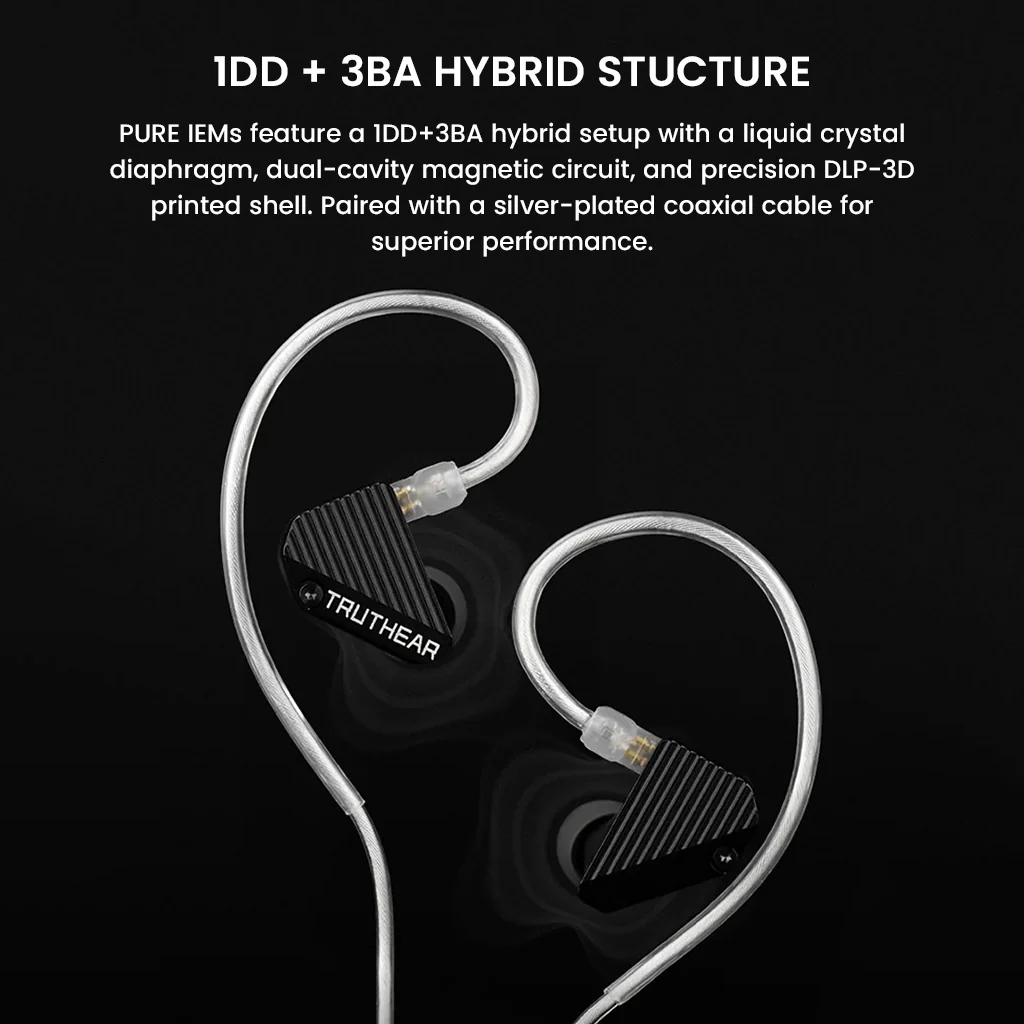 TRUTHEAR - Pure 1DD + 3BA Hybrid Driver IEM - Image 3