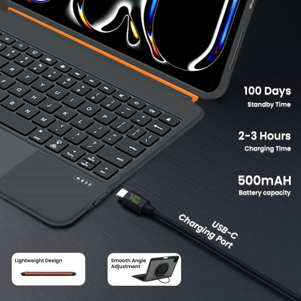 TU3607 Keyboard for iPad A16, Air 11 (M3/M2), Air 4th/5th & Pro 11 (1st-4th Gen) - Image 9