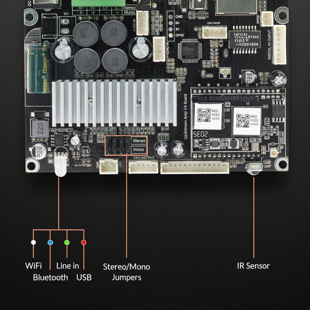 Arylic-Up2Stream AMP v4 Multiroom Wireless Streaming Stereo Amplifier Board - Image 6