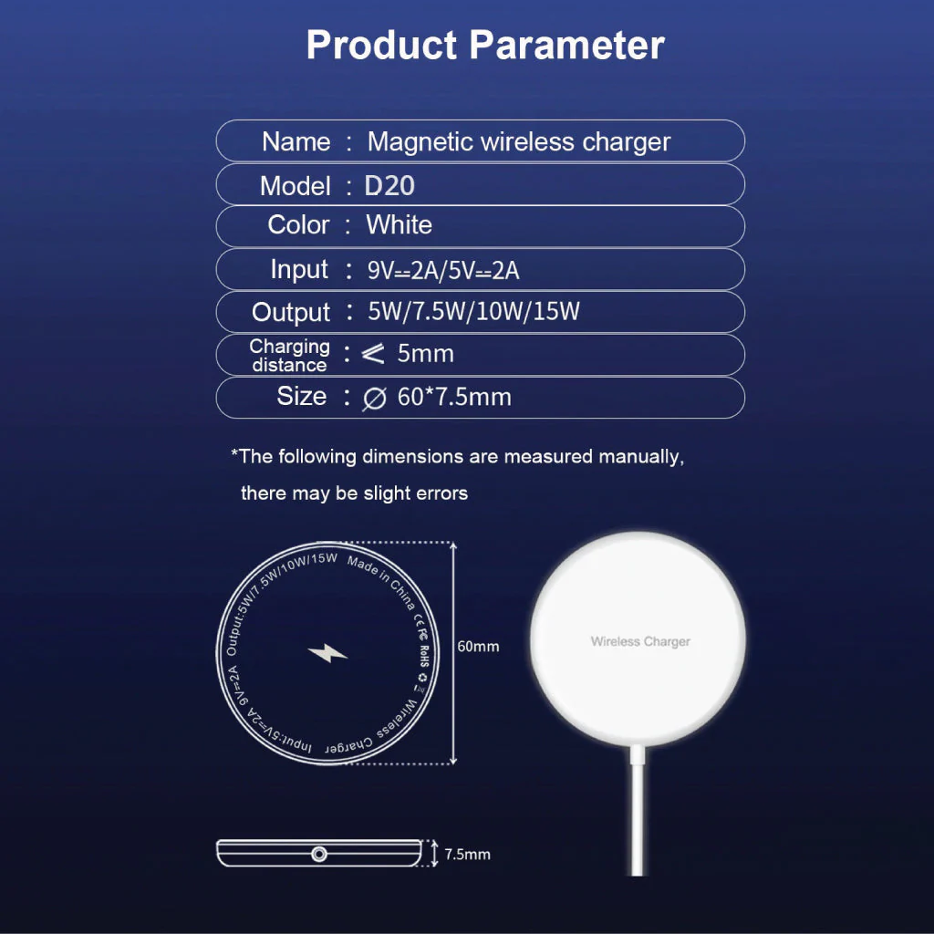 URVNS - D20 15W Wireless Charger for iPhone 12 Series - Image 13