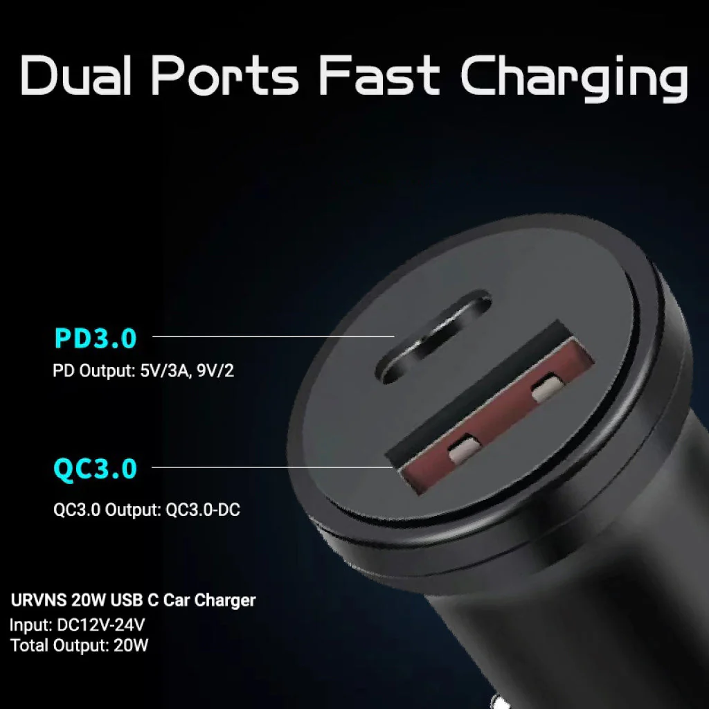 URVNS - CW200 20W Mini Car Charger - Image 8