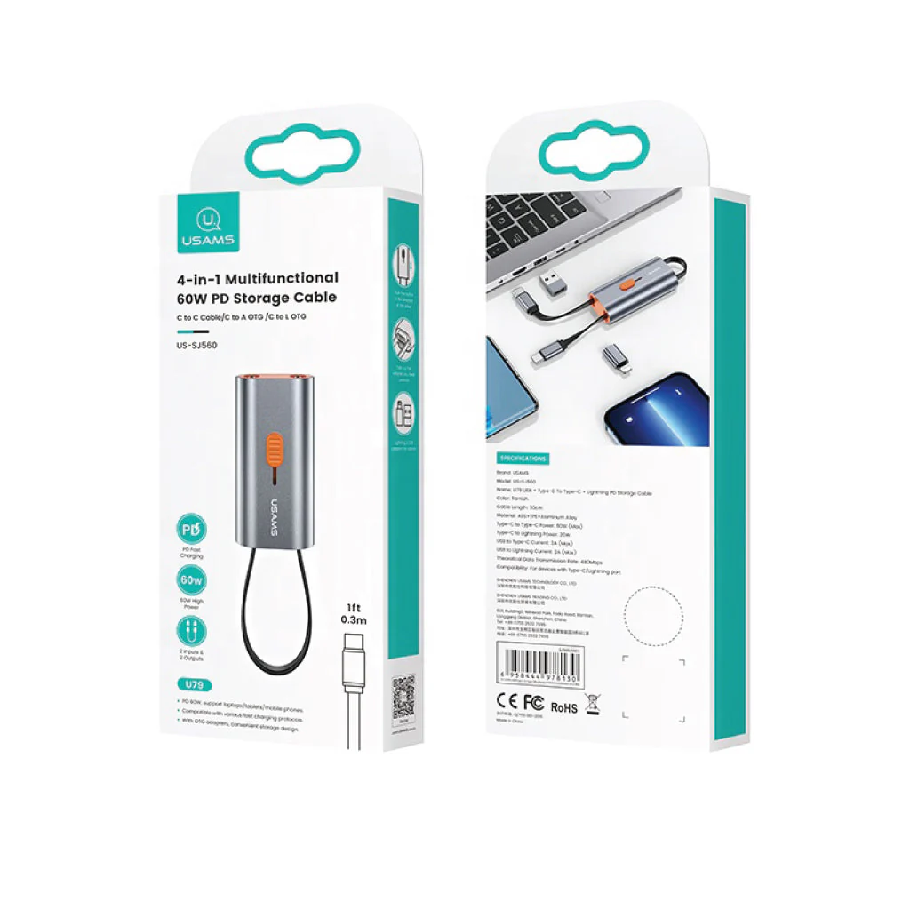 USAMS - US-SJ560 4 IN 1 Multifunctional Cable (Demo Unit) - Image 22