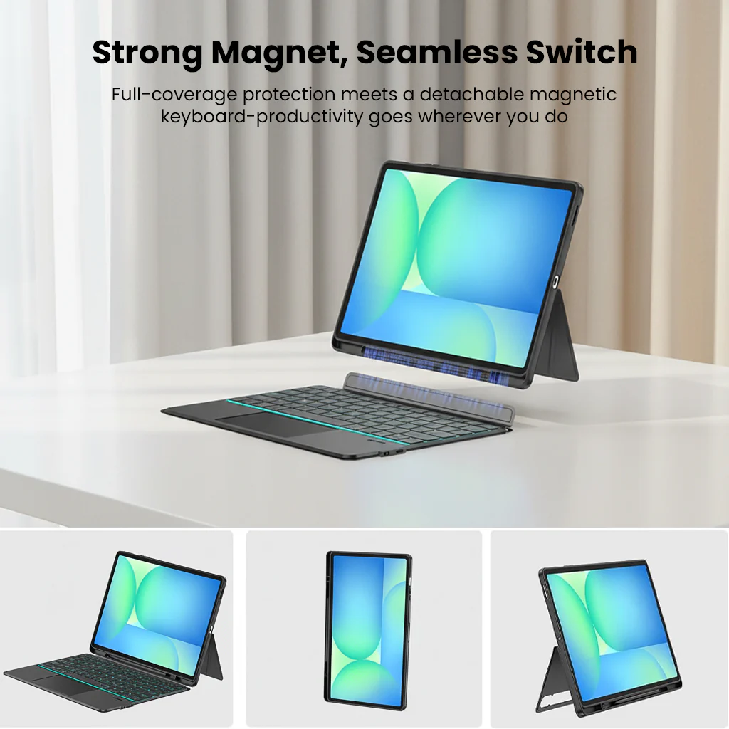X620 Keyboard Case for Samsung Galaxy Tab S10 FE+ 13.1” - Image 6
