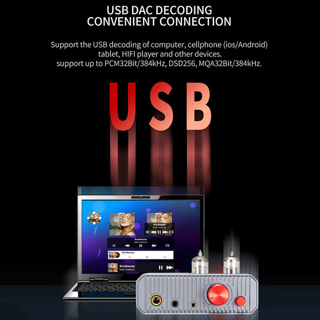 xDuoo - MH02 USB DAC & Tube Headphone Amplifier - Image 6
