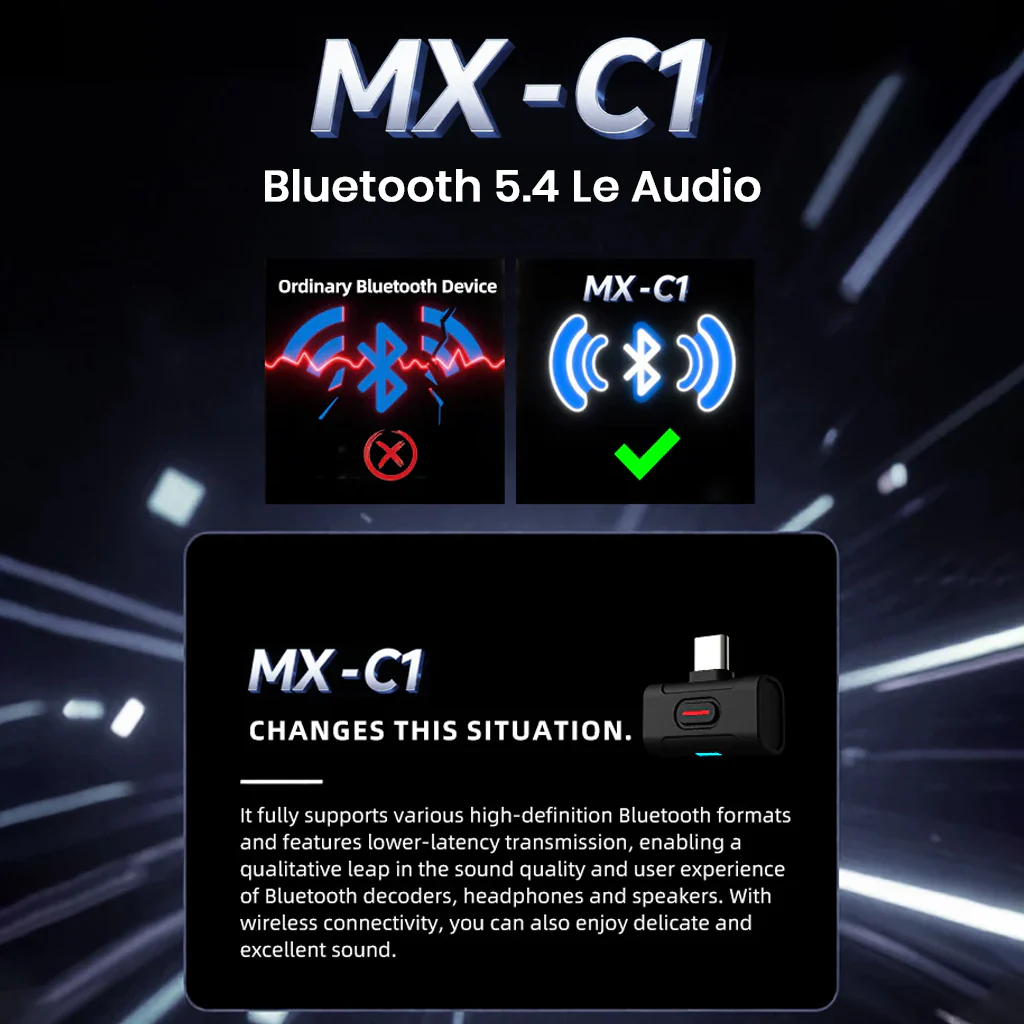 xDuoo- MX-C1 Bluetooth 5.4 Audio Bluetooth Transmitter - Image 5